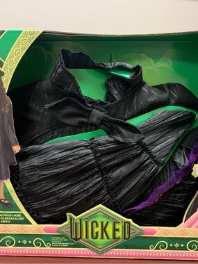 Wicked Costume Robe in Black with Purple Trim